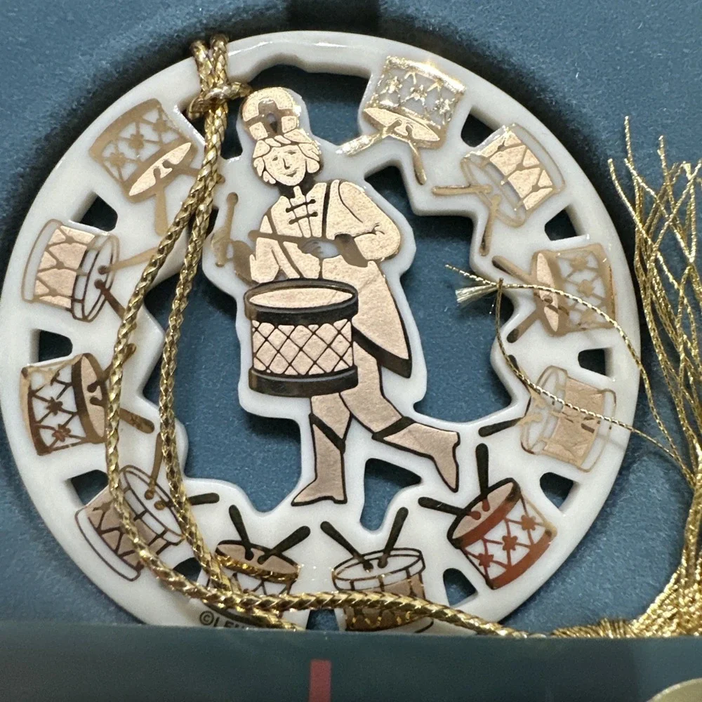 Vintage Lenox 12 Days of Christmas 12 Twelve Drummers Drumming Ornament with Box